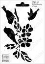 Schablone-Stencil A6 244-1769-1 - Vögel auf Blütenzweig